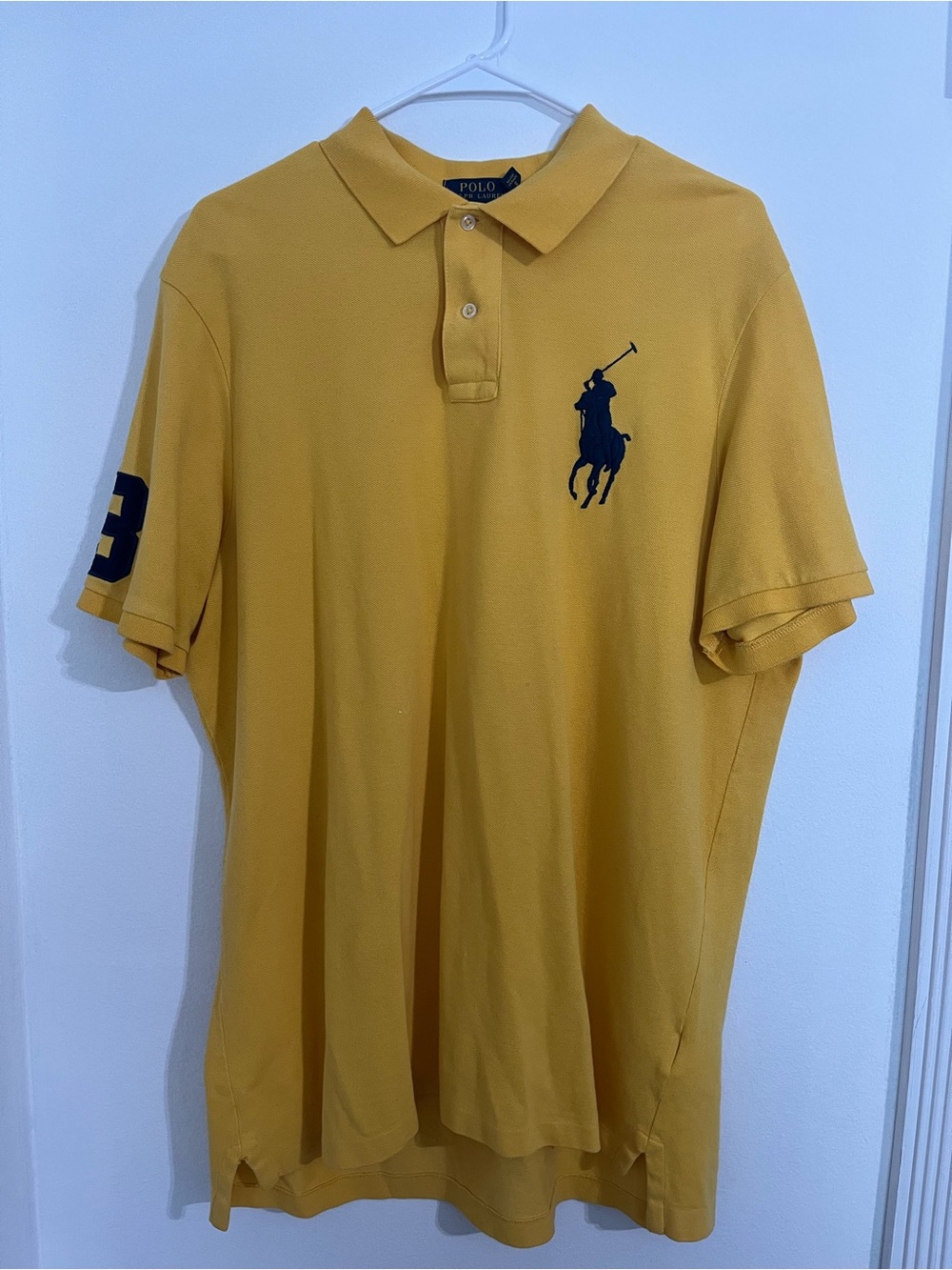 Ralph Lauren Men's Mustard Polo with Navy Pony